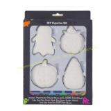 Halloween DIY Figurine Coloring Kit, 4 ct