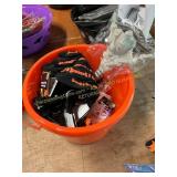 Bucket of holloween supplies