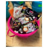 Bucket of holloween supplies