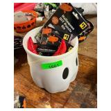 Bucket of holloween supplies