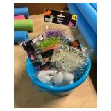 Bucket of holloween supplies