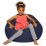 Big Comfy Bean Bag Chair: Navy Puff Sack