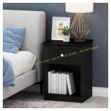 Lucca Black Oak Nightstand with 1 Drawr (Set)