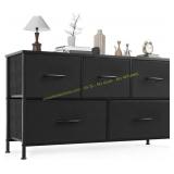 Dresser: 5 Fabric Drawers, Metal Frame