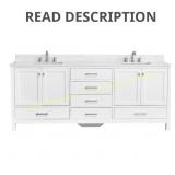 Bath Mist 84 in. Double Sink Vanity