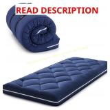 4-Inch Small Floor Mattress, Gel Foam Blue