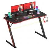 FDW 47' Modern Z-Shaped Computer Desk, Red