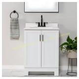 Oakley 25 in. Single Sink White Bath Vanity