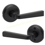 2ct Trafford Matte Black Door Handle Set