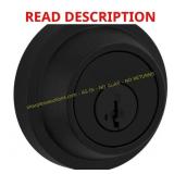 Kwikset Round Matte Black Deadbolt