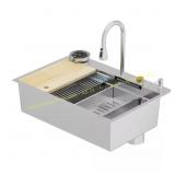 33.2 in. Drop-in Single Bowl SS Kitchen Sink