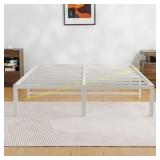 Lusimo King Bed Frame 14' Heavy Duty White