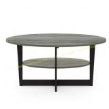 Jaya 36 in. French Oak Coffee Table with Shelf