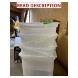 4ct Storage Totes Unknown Brand & Size