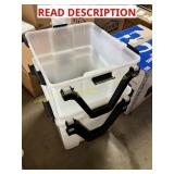 Unbranded 3ct Storage Totes with Wheels