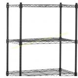 BestOffice 4-Shelf Wire Shelving Unit, Black