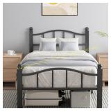 Metal Twin Bed Frame with Headboard