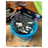 Bucket of holloween supplies