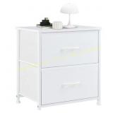 Concetta 2-Drawer Fabric Dresser, White