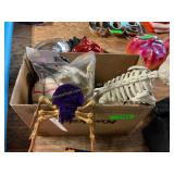 Box of Halloween decor
