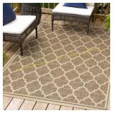 Trebol Moroccan Trellis Rug Brown/Beige 3x5