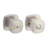 Arroyo Satin Nickel Bed/Bath Knob, Rose 2-ct