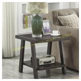Athens Contemporary Wood Shelf End Table