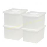 IRIS File Box Organizer, 35 Qt, 4Pack