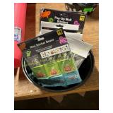 Bucket of holloween supplies