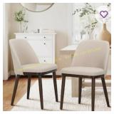 Upholstered Solid Wood Dining Chair (Set of 2)