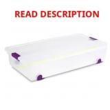 Sterilite 60qt Clear View Underbed Bin