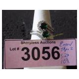 Simulated emerald and topaz ring size 10