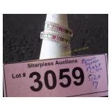 Simulated emerald ruby sapphire citrine ring size