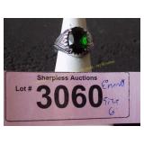 Simulated emerald ring size 6