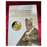 Pope John Paul ll Gold Enhanced Medals
