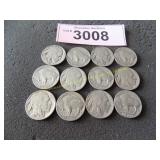 12 buffalo nickels
