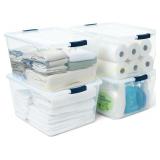 Rubbermaid 74-Qt Clear Storage Tote (4pk)