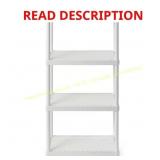 White Plastic Light Duty Shelving 24x12x48