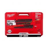 Milwaukee Shockwave 3/8 in Socket Set, 43 pc