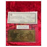 National Collectors 22k Gold Leaf Currency Tribute
