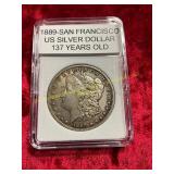 1889 San Francisco US Silver Dollar