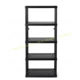 Gracious Living 5-Shelf Storage Unit Black