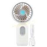 Mini USB Handheld Fan, 3-Speed (White)