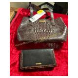 Brahmin Croc Embossed Leather Purse/Wallet
