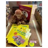 6ct Curious George Books, Plush