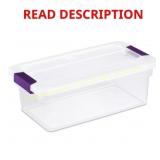 Sterilite 6 Qt Clear Latch Storage Box
