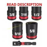 Milwaukee SHOCKWAVE 3/8 in SAE Socket Set (6)