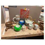 M&M Mugs, Stoneware Mugs/Bowls, Placemats