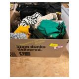 Box of Assorted Size Clothes, Slippers