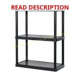 Max it Black 3-Tier Plastic Garage Shelving